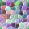 Surface floor marble mosaic seamless background with gray grout - cute pastel full color spectrum