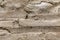 The surface of the sandy rock. Durable building material and archaeological site. Background. Space for text