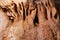 Surface of a stalagmite in Gosu limestone cave in Danyang, Korea.