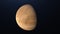 Surface of Venus planet spinning in its own orbit in the outer space. Animation. Venus, beautiful rotating sphere, the