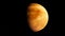 Surface of Venus planet spinning in its own orbit in the outer space. Animation. Venus, beautiful rotating sphere, the