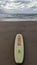 Surfboard on ballybunion beach on the Wild Atlantic Way