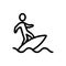 Surfboard beach icon vector. Isolated contour symbol illustration