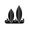 Surfboard black glyph icon