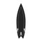 Surfboard black vector icon.Black vector illustration surf Isolated illustration of surfboard icon on white background.