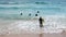 Surfboard Riders in Rough Surf, Manly Beach, Australia