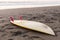 Surfboard on sand