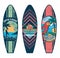 Surfboard set prints
