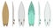 Surfboard vector realistic set icon.Vector illustration surfboard for wave.Isolated icon hawaii of surf board.