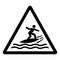 Surfboarding Area Symbol Sign, Vector Illustration, Isolate On White Background Label. EPS10