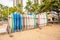 Surfboards lined up for rent  in Waikiki