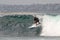 A surfer in action action at Fairy Bower in Sydney