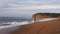 Surfer at bells ready to paddle out