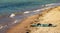 Surfer board on beach