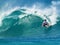 Surfer Gabriel Medina Surfing Pipeline in Hawaii