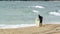 Surfer getting ready to dive