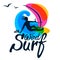 Surfer logo template.