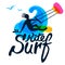 Surfer logo template.