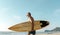 Surfer at a nice beach