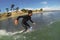 Surfer Noi Kaulukukui Surfing in Santa Cruz, California