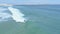 Surfer perfect wave supertubos Portugal slow motion aerial 4k