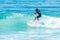 Surfer practicing surfing at Sayulita Nayarit Beach