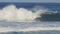 Surfer`s spectacular tube ride at pipeline