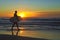 Surfer at Sunset, La Jolla shores