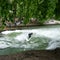 Surfer on a wave in downtown Munich Germany