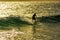 Surfer on the waves of Ipanema beach