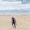 Surfers in action on Bondi Beach in Sydney, Australia