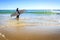 Surfers on Beliche Beach, Sagres, Algarve, Portugal