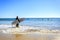 Surfers on Beliche Beach, Sagres, Algarve, Portugal