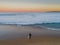 Surfers at Curl Curl Beach, Sydney Australia aerial