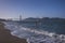 Surfers at Golden Gate Bridge Bay