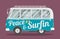 Surfers hippie van