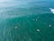 surfers paddling for catching waves