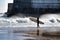 Surfers in Praia da Torre in Lisbon