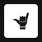 Surfers shaka sign icon, simple style