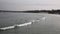 Surfers surfing Newquay Towan beach North Cornwall England UK