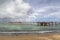 Surfers walkway Pacific Ocean