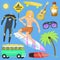 Surfing active water sport surfer summer time beach activities