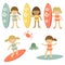 Surfing girls