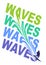Surfing graphic wave sequence