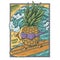 Surfing hawaii pineapple on surf bord for print