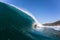 Surfing Inside Blue Hollow Crashing Wave