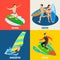 Surfing Isometric Design Concept