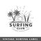 Surfing label template