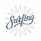 Surfing lettering Starburst White