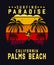 Surfing Paradise California Palms Peach